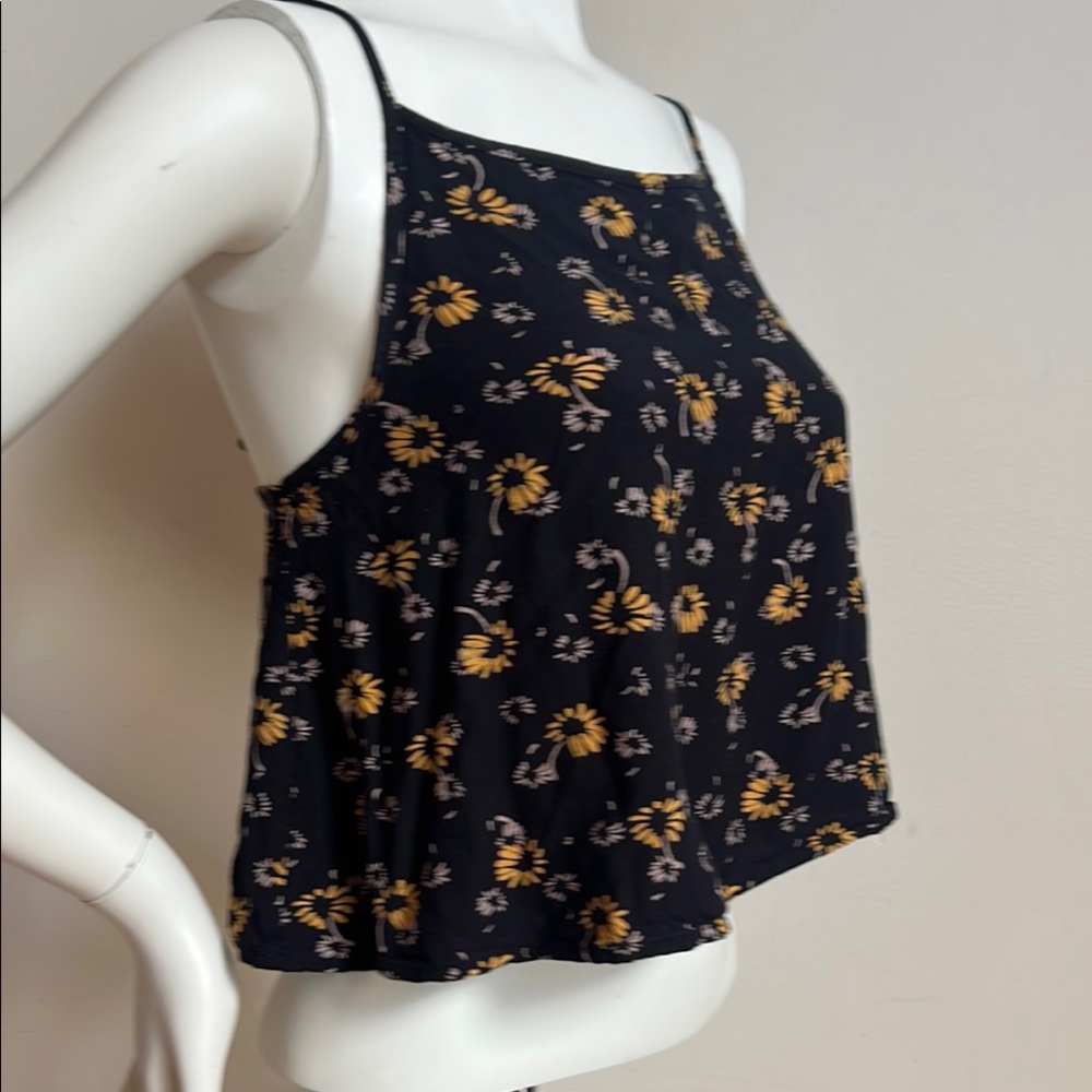 Kimchi Blue Crop Camisole in Black and Orange - Picture 4 of 8